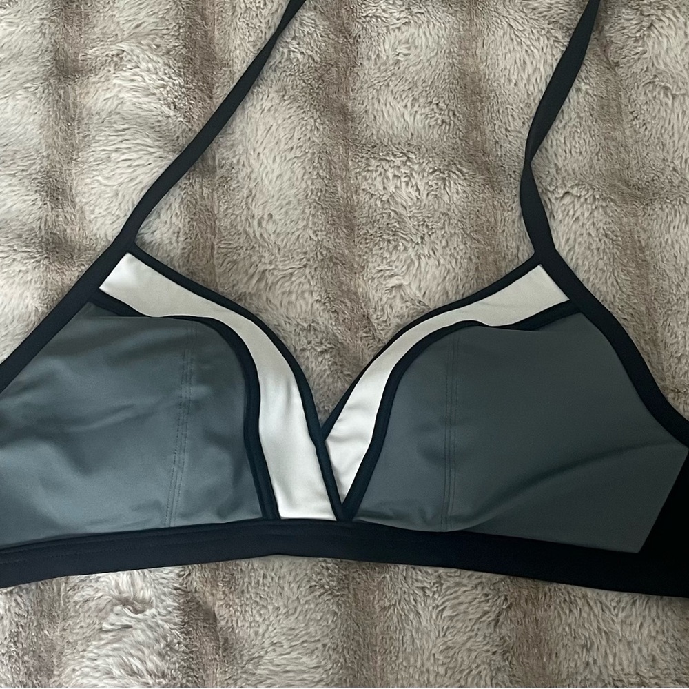 Stylish Black and Gray Women's Bralette